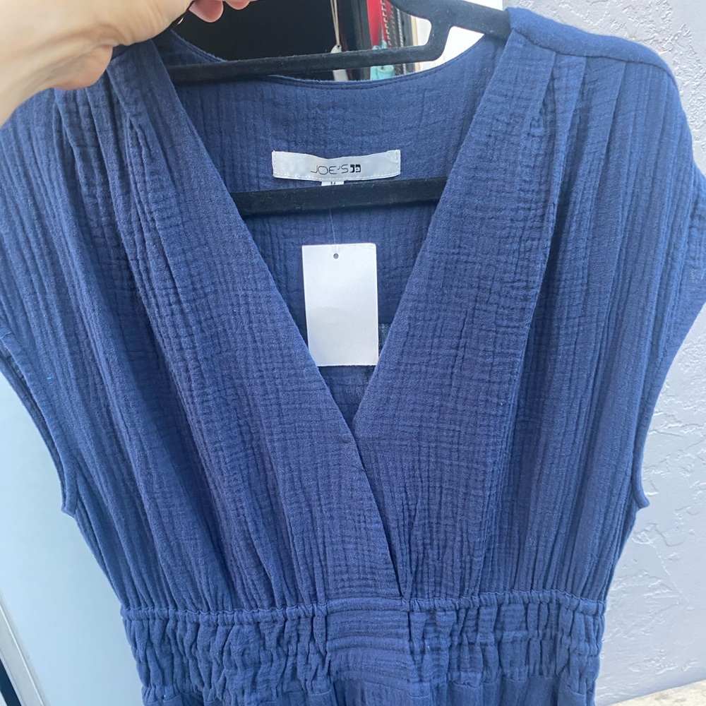 Joe’s Jeans Navy Cotton midi dress with pockets